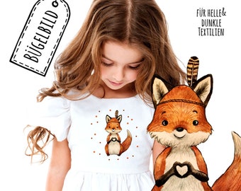 Bügelbilder Applikation Fuchs Füchschen Herz Punkte Bügelbild Patch Bügelmotiv Aufbügelbilder Kissen Shirt Taschen bb199