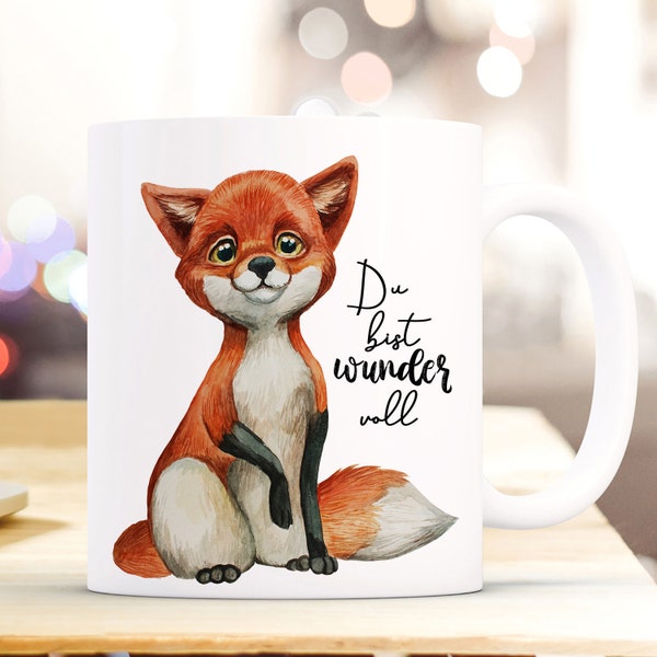 Tasse Becher Fuchs fox Du bist wundervoll ts842