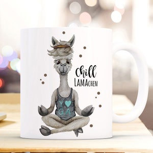 Cup Mug Motif Lama Yoga Saying Chill Lama Coffee Mug Gift Saying Mug ts935