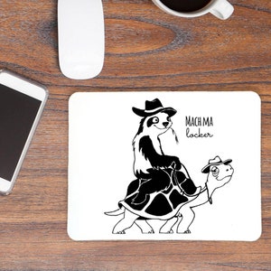 Mousepad mouse pad Faultier Spruch Geschenk mp17