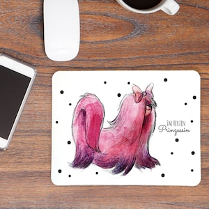 Mousepad mouse pad Hund & Spruch Prinzessin mp14