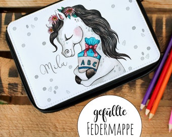 Pencil case pencil case horse school bag back to school desired name name can be personalized fm150