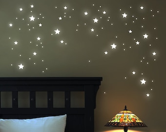 Wall tattoo stars fluorescent 100 pieces M1169