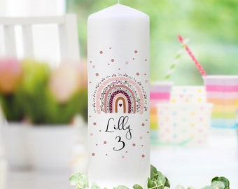 Birthday candle, rainbow candle for birthday, personalized name, age wk232