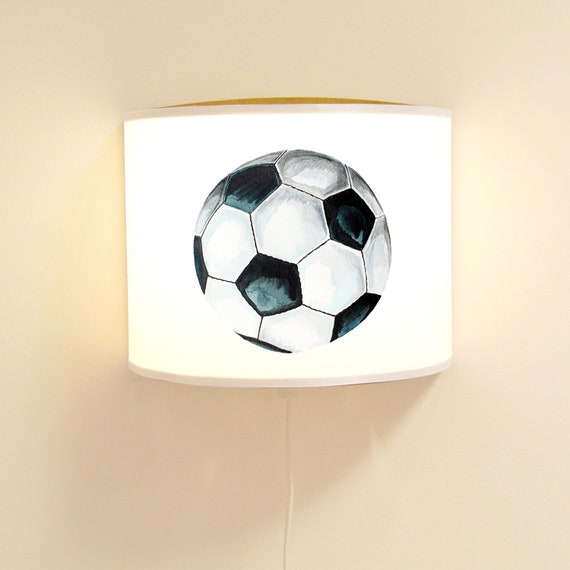 Wandlampe Kinderlampe Mit Coolen Fussball Soccer Lampe Etsy