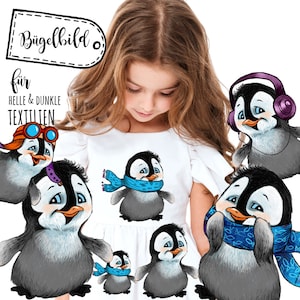 Bügelbilder Applikation Pinguin Pinguine bb53 Bild 1