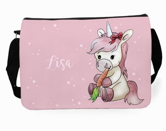 Einhorn Luna Sportbeutel – Turnbeutel Mit Einhorn-Figur, Regenbogen-Design (35x44 Cm)