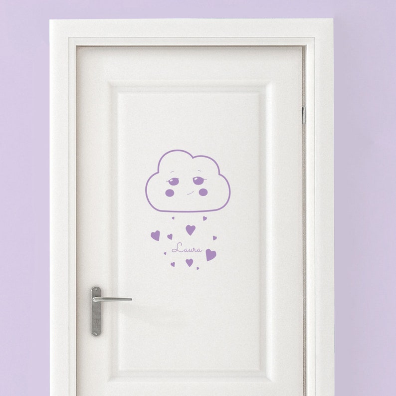 Door sticker door sign cloud with name M2021 image 2