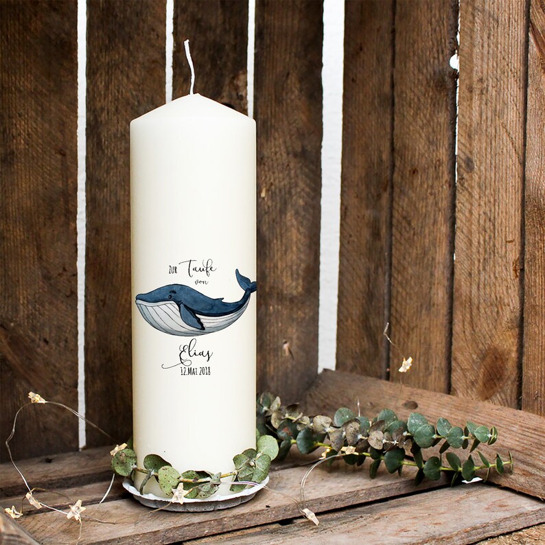 Baptism candle candle for baptism whale blue wk7 image 2