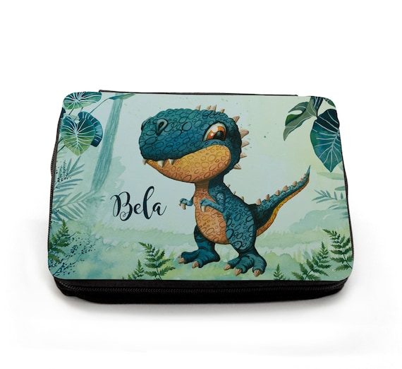 Personalisiertes Federmäppchen Mit Dino Motiv - Perfekt Für Die Einschulung