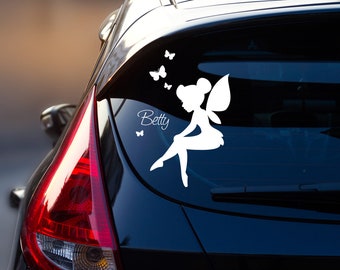 Car sticker rear window baby name elf fairy 1870