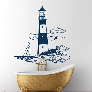 Wall tattoo wall sticker lighthouse maritime M1430 image 3