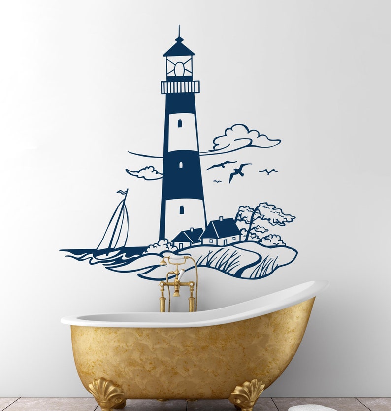 Wall tattoo wall sticker lighthouse maritime M1430 image 3