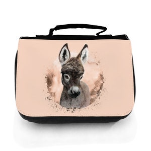 Waschtasche Waschbeutel mit Esel Kulturbeutel Kosmetiktasche Reisewaschtasche individuell Motiv Tier wt217