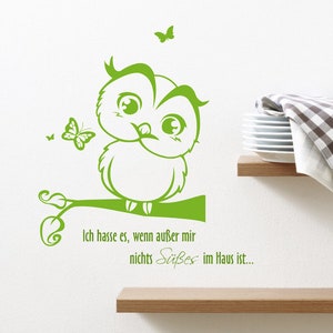 Wall decal wall sticker owl owl branch owls image 3