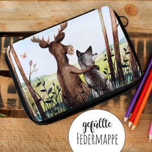 Etui etui eland & wolf met naam fm135