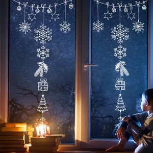 Template window picture chalk window picture Chalky Markers snowflakes stars decoration Christmas Christmas tree window decoration window pictures ch4