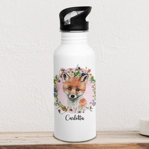 Drinking bottle insulated bottle drinking cup children deer deer fox bunny bear owl girl name personalized trk21 trk22 trk23 trk24 trk25 image 5