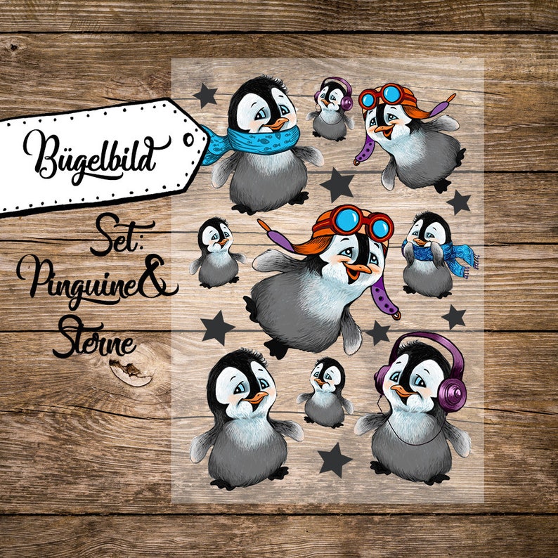 Bügelbilder Applikation Pinguin Pinguine bb53 Bild 2