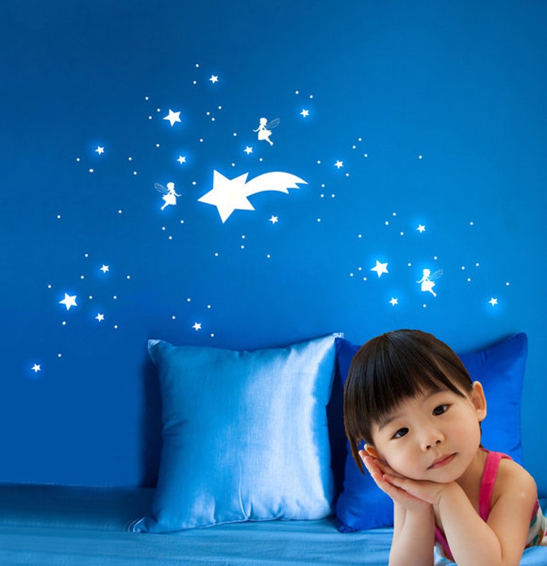 Wall Decal star fairies elves fluorescent 693 image 1