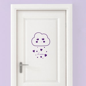 Door sticker door sign cloud with name M2021 image 1