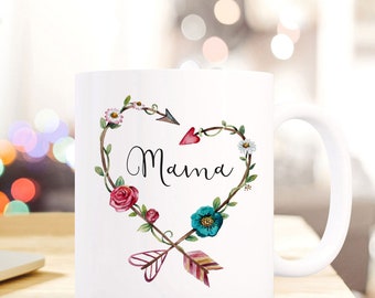 Geschenk Blumenkranz Kaffee Tasse Muttertag ts634