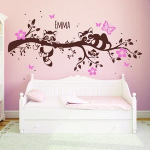 Wall sticker owls raccoons owl wall sticker M1541 image 3