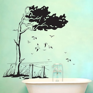 Wall sticker beach windbreaker sea maritime M1410