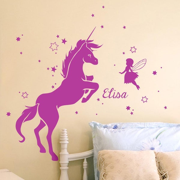 Wall tattoo wall sticker unicorn elf fairy M1530