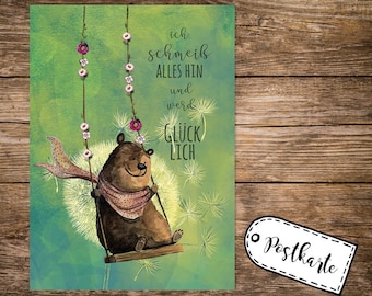 Postcard postcard bear...be happy pk164