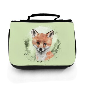 Waschtasche Waschbeutel mit Fuchs Kulturbeutel Kosmetiktasche Reisewaschtasche individuell Motiv Tier wt214