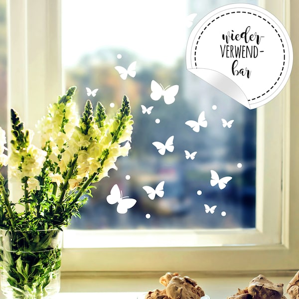 Window picture butterflies reusable M2349