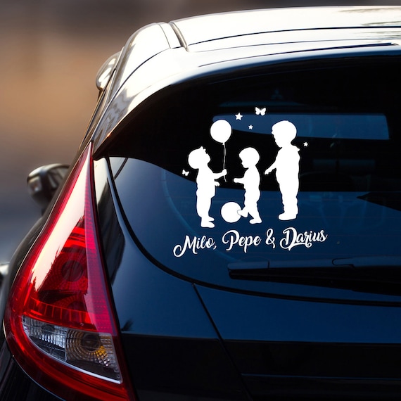 Car Sticker Rear Window 3 Boys Boys Boys Football Balloon Name Children  Kids M2390 -  Israel