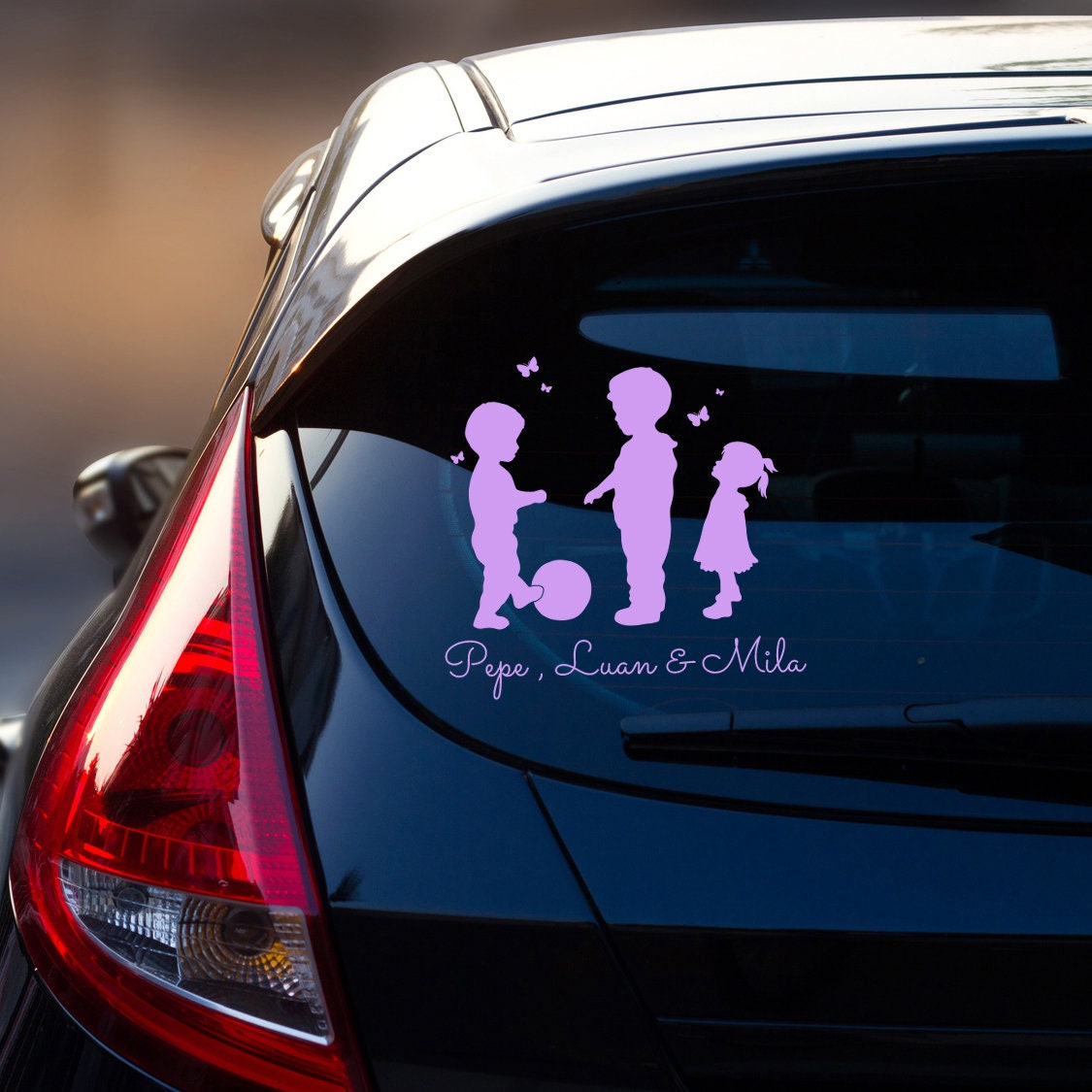 M2198 Name Car Kids Sticker Kids Etsy Window Denmark - Rear