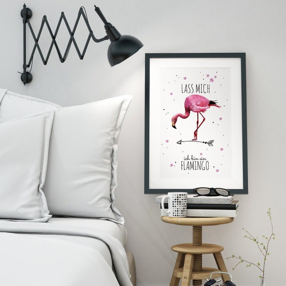 A3 Print Druck Poster Flamingo Spruch Witzig P30 Etsy