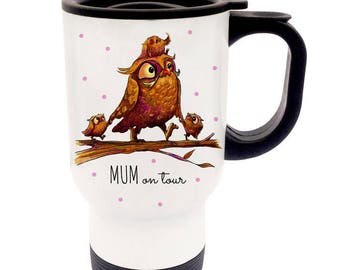 Thermal mug cup Mum Owls Owl Family TB59