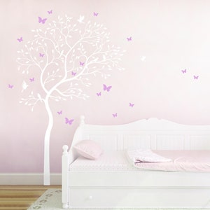 Wall decal tree birds butterflies hummingbird M1535 image 2