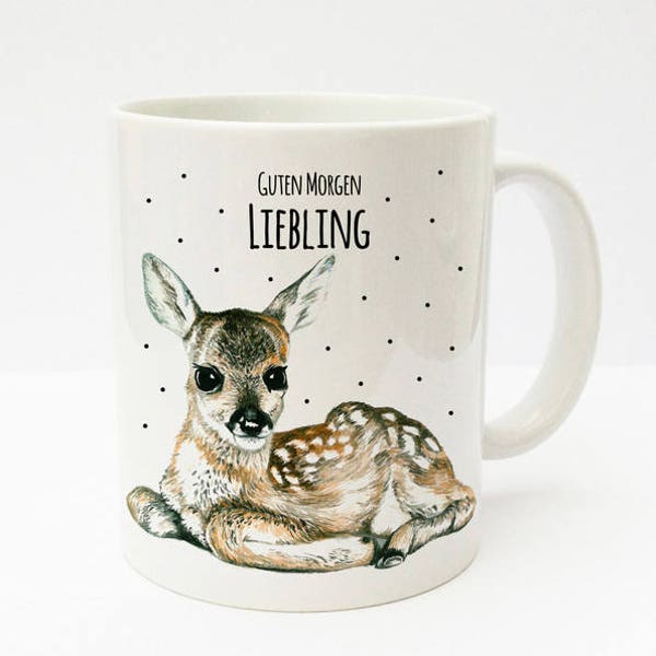 Tasse cadeau avec cerf faon préféré TS178