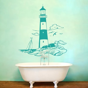 Wall tattoo wall sticker lighthouse maritime M1430 image 2