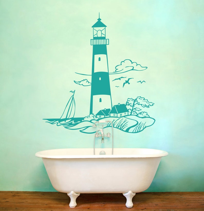 Wall tattoo wall sticker lighthouse maritime M1430 image 2