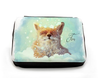 Federmappe Federtasche Fuchs fox mit Namen fm129