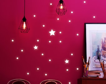 Fluorescent star stickers, 36 pieces, M2204