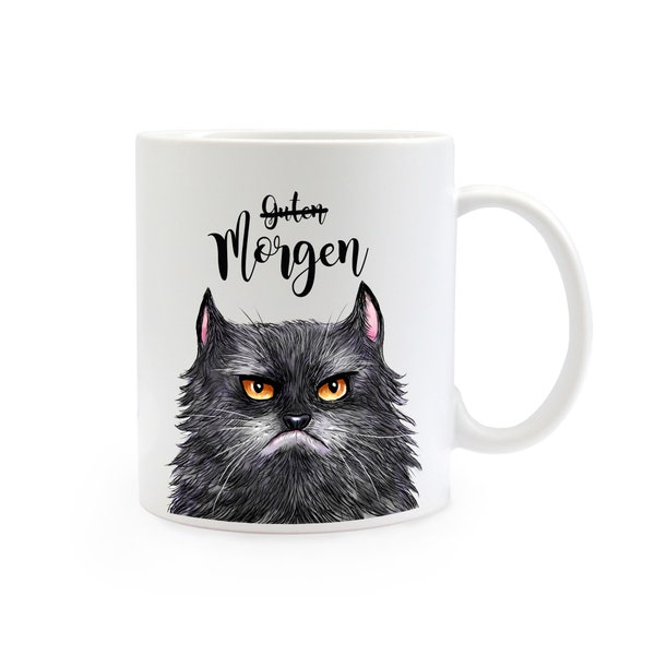 Geschenk Kaffee Tasse Katze Guten Morgen ts358