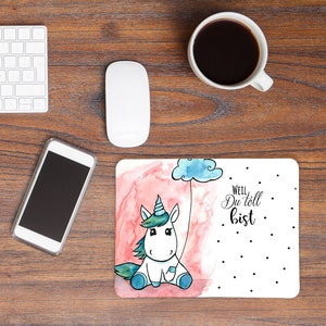 Mousepad mouse pad Einhorn unicorn Geschenk m23