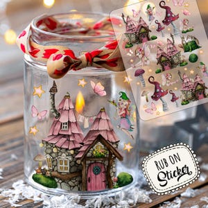 Rub ons RubOn Rubons Sticker Weihnachten Weihnachtssticker Elfenhäuschen Wichtelhaus Elfentür Fee fairy Elfe Wichtel A5 rb05