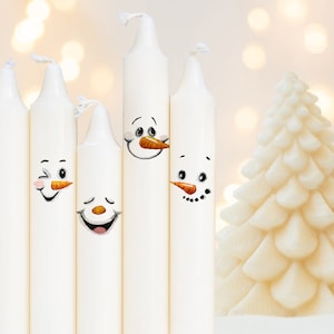 Candle stickers candle tattoos tattoo foil Christmas Christmas Advent snowman faces candles ceramic A6 sheet DIY sticker sheet kst23