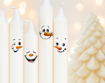 Candle stickers candle tattoos tattoo foil Christmas Christmas Advent snowman faces candles ceramic A6 sheet DIY sticker sheet kst23