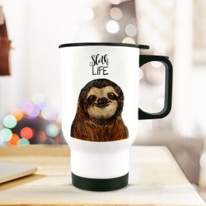 Thermobecher Tasse Becher Faultier sloth life tb63