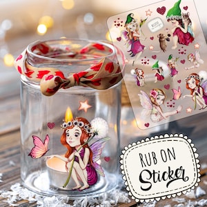Rub ons RubOn Rubons Sticker Weihnachten Weihnachtssticker Elfen Elfe Fee Feen fairy Wichtel A5 rb10