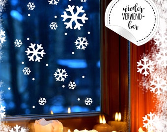 Window picture snowflakes winter window decoration M2288 *reusable*